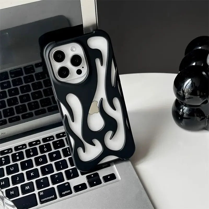 3D Flame Pattern Slim iPhone Case – Mobizzio