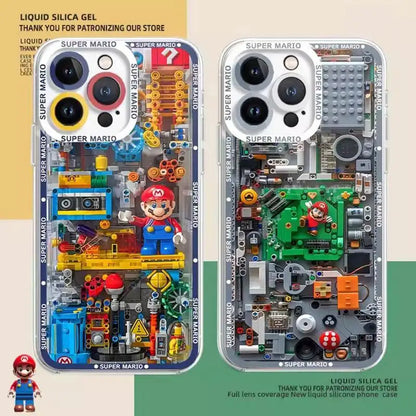 Super Mario Bros Game Case For Iphone 15 Pro Max 16 11 14 13 12 Cover Silicone Funda Transparent