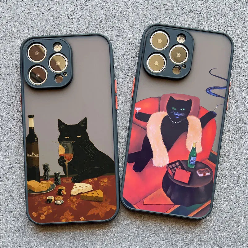Funny Cat Daily Life Phone Case For iPhone 11 Case iPhone 12 14 Pro Max Mini 16 13 15 Pro Max 7 8 Plus XR XS X Shockproof Covers