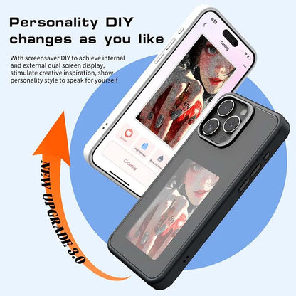 Premium NFC E-Ink Screen Phone Case – Customizable DIY Smart Cover for iPhone 13/14/15/16 Pro