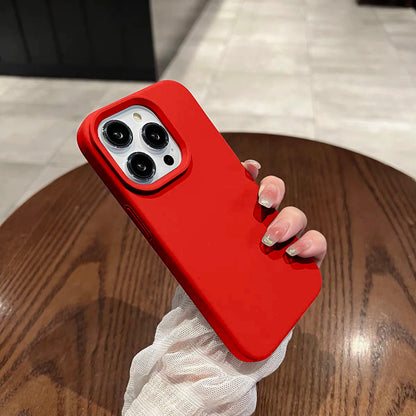 Luxury For Apple Original Silicone Phone Case For iPhone 15 13 12 11 14 Pro Max Mini X XS XR 8 Plus Shockproof Cover Accessories