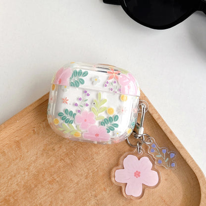 Wireless Bluetooth case for AirPods1/2 AirPods3 AirPods pro and pro2 tpu flower pattern earphone cover