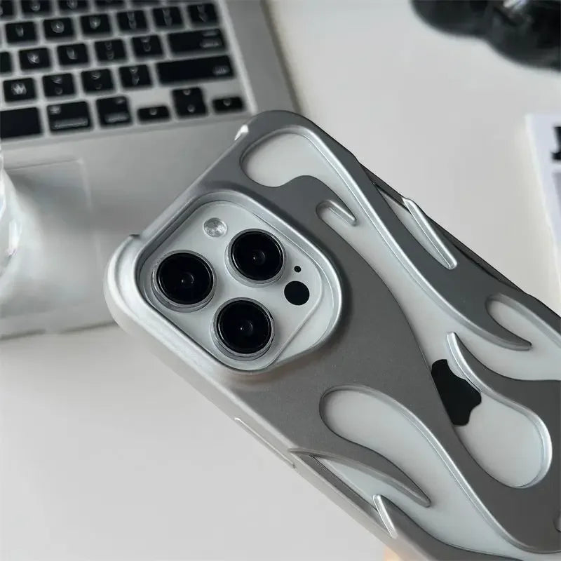 3D Flame Pattern Slim iPhone Case – Mobizzio