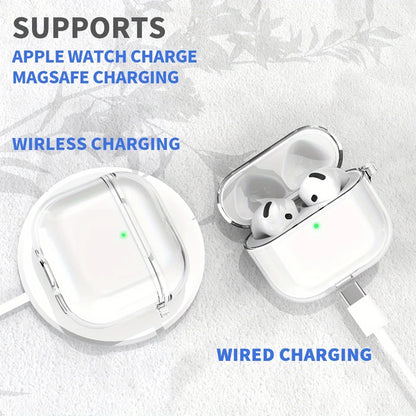 Funda For AirPods Pro 2 Case With Cleaner Pen Soft TPU Protective Cases For Apple AirPods 4 3 2 1 Pro2 Generation With Lanyard