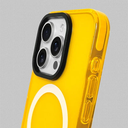 Neon Color Clear Crystal MagSafe Phone Case for iPhone 17 16 15 14 pro max 13 12 Wireless Charging Soft Silicone Bumper Cover