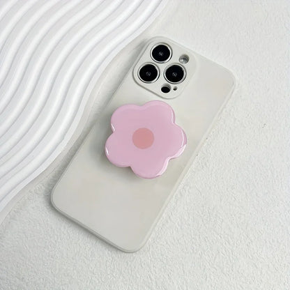 Clear Flower Folding Expandable Mobile Phone Grip Holder Socket Pocket Support for IPhone 16 Finger Ring Griptok Expanding Stand