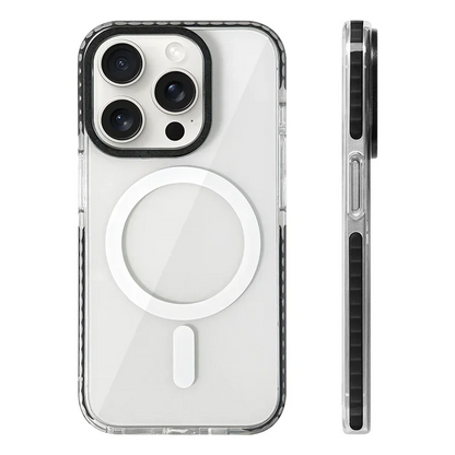 Neon Color Clear Crystal MagSafe Phone Case for iPhone 17 16 15 14 pro max 13 12 Wireless Charging Soft Silicone Bumper Cover
