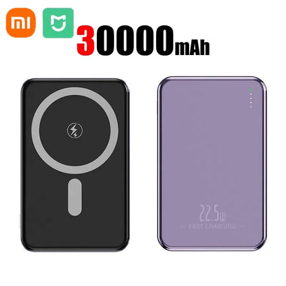 Xiaomi Ultra Slim Power Bank 50000mAh Mac Fast Charge Auxiliary Battery Magnetic Magnet Wireless Charging For IPhone Samsung