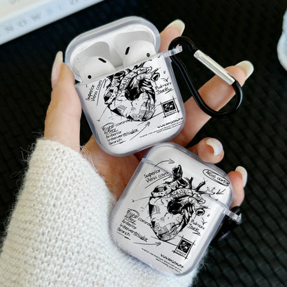 Anti-slip Silicone Case For Airpods Pro3, Pro2, Pro Bluetooth Earphone Cover For Airpods 4 3 1or2 Stylish White Protective Cover