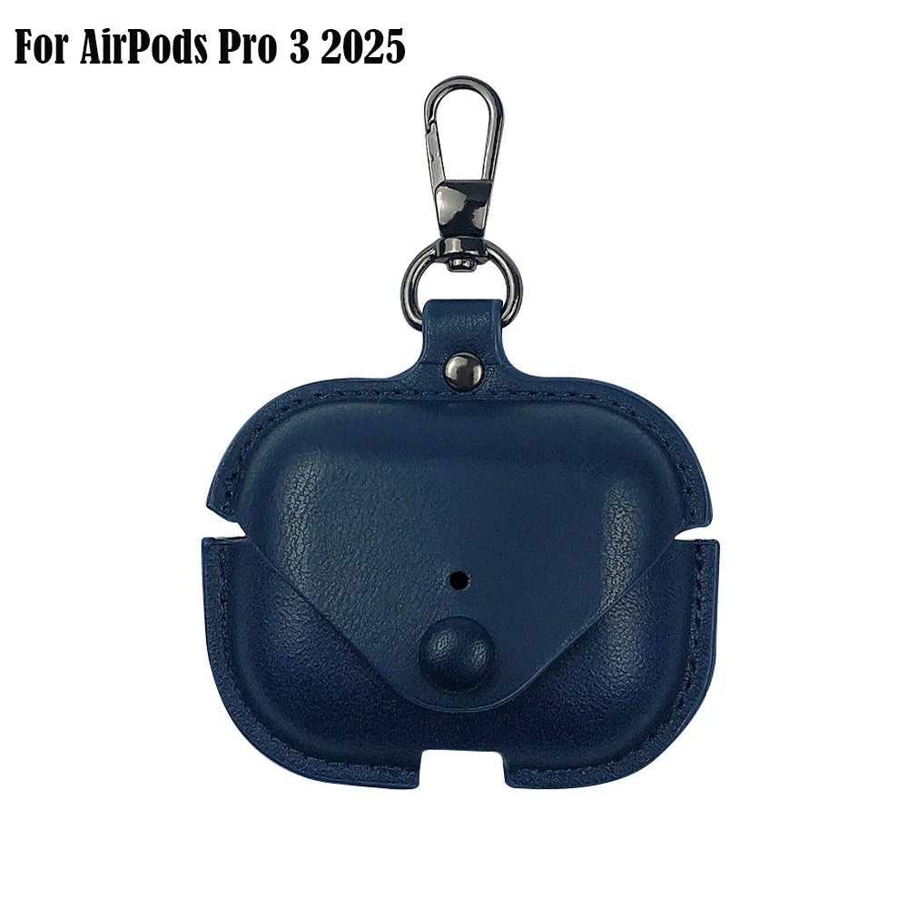 Retro Leather Case For AirPods 4 Pro 3 Business Earphone Cases For Apple AirPods 4 4th Generation Cover Headset Shell With Hook