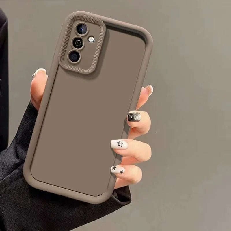For Samsung Galaxy S25 S24 S23 S22 Ultra Plus S21 FE A14 A34 A15 A35 A52 A53 A54 5G Candy Color Phone Case Shockproof Soft Cover
