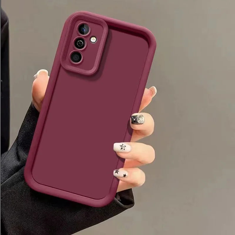 For Samsung Galaxy S25 S24 S23 S22 Ultra Plus S21 FE A14 A34 A15 A35 A52 A53 A54 5G Candy Color Phone Case Shockproof Soft Cover