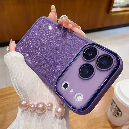 Luxury Glitter Lens Film Full Protection Case for IPhone 17 Air 16 15 14 13 12 Pro Max Soft Silicone Shockproof Bumper Cover