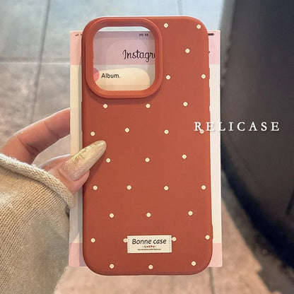 Luxury Soft Liquid Silicone Wave Point Phone Case For iPhone 11 12 13 14 15 16 Pro Max Plus Shockproof Bumper Back Cases Cover