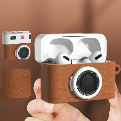 Fashion Retro 3D Camera Earphone Cover for Apple Airpods 4 Soft Silicone Bluetooth Headphone Protective Case New Design