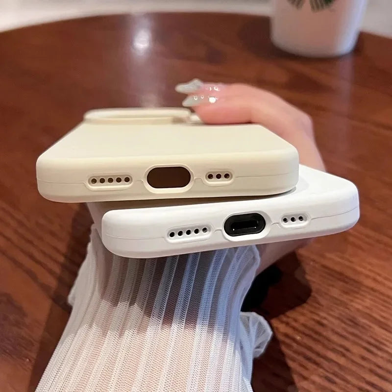 Genuine liquid silicone rugged phone case for iPhone 16 15 14 13 12 11 Pro Max Plus Titanium gray shockproof soft back cover