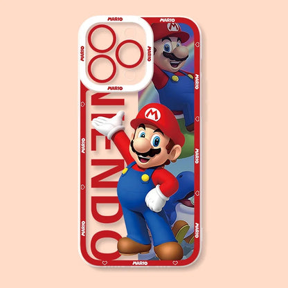 Japan Super Mario Art Phone Case For IPhone 15 Pro Max 14 11 12 13 Mini XR XS 7 8 6 6S Plus SE Hot Games Soft Clear Back Cover