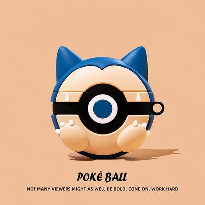 For Airpods Pro 2 Case,Pokemon Ball Shockproof Protective Earphone Silicone Cover For iphone 4 Case For Kids Boys Girls Funda