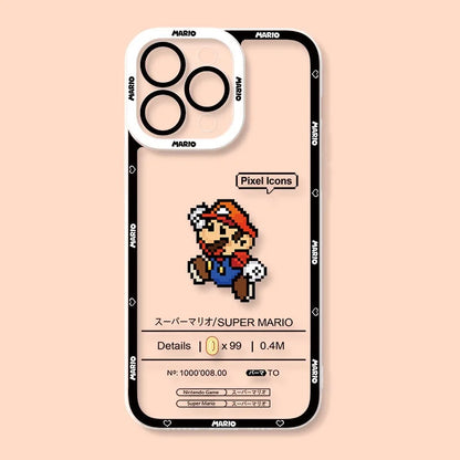 Japan Super Mario Art Phone Case For IPhone 15 Pro Max 14 11 12 13 Mini XR XS 7 8 6 6S Plus SE Hot Games Soft Clear Back Cover