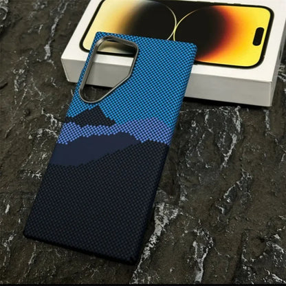 Luxury Carbon Fiber Wireless Charging Magsafe Case for Samsung Galaxy S25 S23 S24 Ultra Plus Alloy Lens Protection Hard Cover