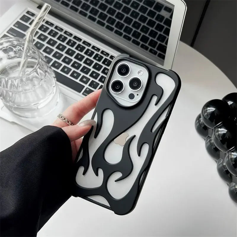 3D Flame Pattern Slim iPhone Case – Mobizzio