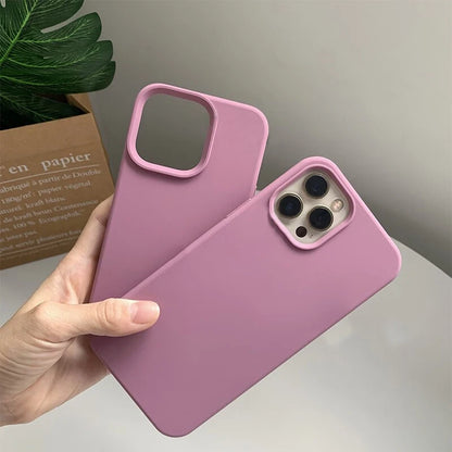 Luxury For Apple Original Silicone Phone Case For iPhone 15 13 12 11 14 Pro Max Mini X XS XR 8 Plus Shockproof Cover Accessories
