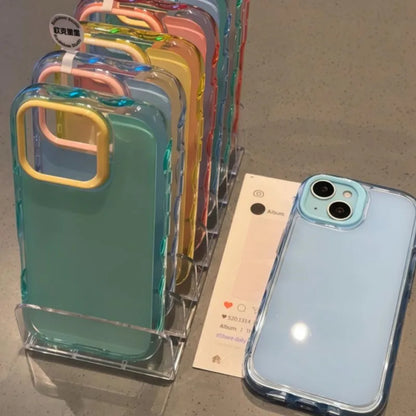 Luxury Jelly Candy Shockproof Case for iPhone 17 Air 16 15 14 Plus 13 12 11 Pro Max Soft Hit Color Bumper Armor Aesthetic Cover