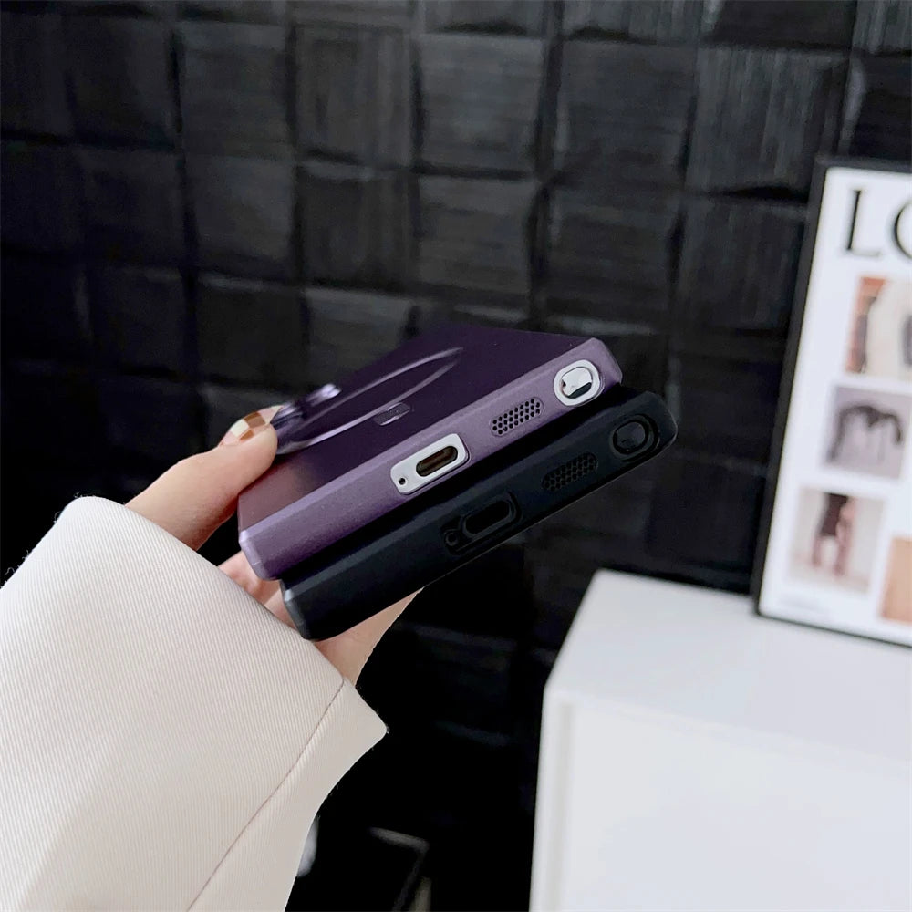 Premium Magnetic Case For Samsung S25 Edge S24 S23 S22 S21 S20 FE Plus Note 10 20 Ultra TPU Soft Wireless Chage Phone Cover