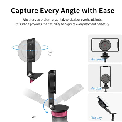 Ulanzi MT-84 1.53M Magsafe Selfie Stick Tripod Stand Bluetooth Remote Phone Extension Tripod for IPhone 16 15 LiveStreaming Vlog