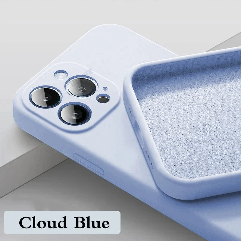Official Phone Case For IPhone 17 Air 16 15 14 13 11 12 17 Pro Max Plus Silicone Solid Color Fall and Collision Protection Cover