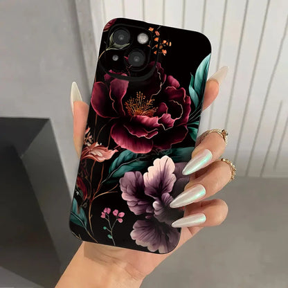 Vintage Floral Pattern Phone Case for Samsung Galaxy S25 S24 S23 S22 Ultra Plus S21 FE A56 A36 A35 A55 A34 A54 A33 A53 A52 Cover