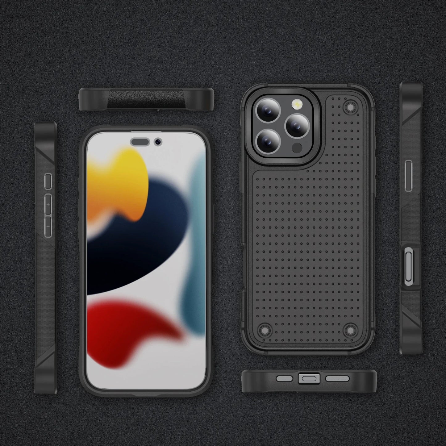 Hybrid Rugged Armor Shockproof Case For iPhone 11 12 13 14 15 16 Pro Max Xs XR 8 7 SE 2022 Hard Plastic Frame TPU Back Cover
