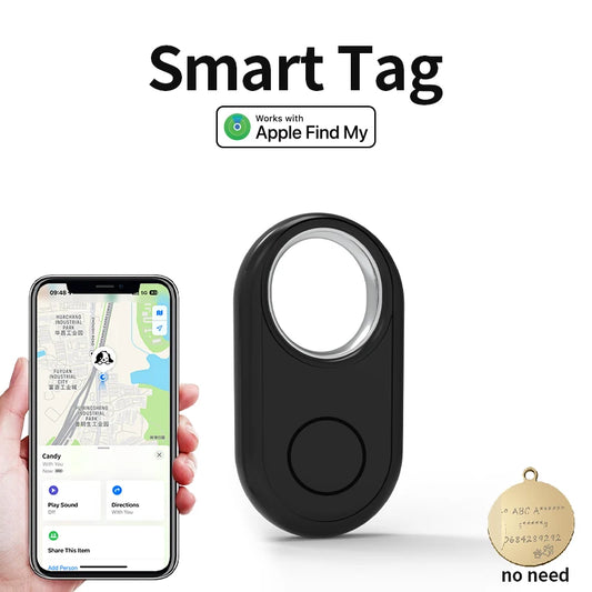 Smart Tracker Replacement to Normal Pet Collar Work with Apple Find My app Bluetooth Real Time Tracking Sound Positioning Tag
