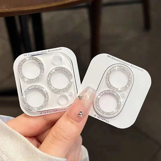 Bling Glitter Diamond Clear Camera Lens Protector for IPhone 15 14 13 12 17 16 Pro Max Mini Plus 16Pro 15Pro 16Promax Cover