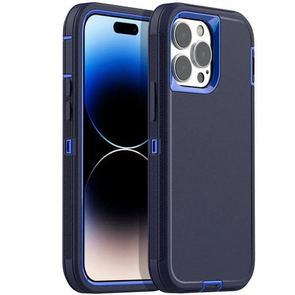 3 IN 1 Heavy Duty Armor Shockproof Dust-Proof Case For iPhone 15 14 13 12 11 16Pro MAX  MINI XSMAX XR X XS SE 6 7 8 PLUS Cover