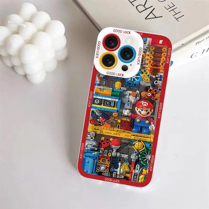 Japan Super Mario Art Phone Case For IPhone 15 Pro Max 14 11 12 13 Mini XR XS 7 8 6 6S Plus SE Hot Games Soft Clear Back Cover