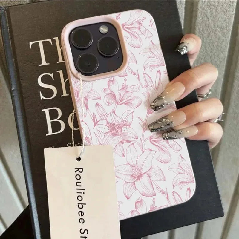 Delicate Floral Line Art iPhone Case – Mobizzio