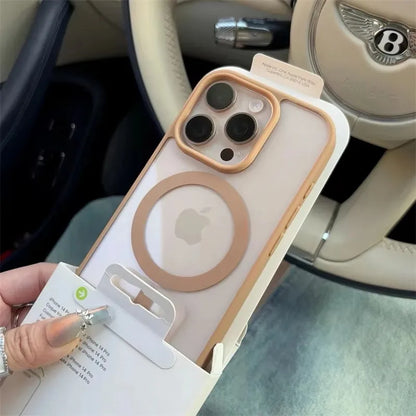 New Black Transparent Magsafe Magnetic Case For iPhone 17 16 15 14 13 12 11 Pro Max Wireless Charging Acrylic Hard Protect Cover