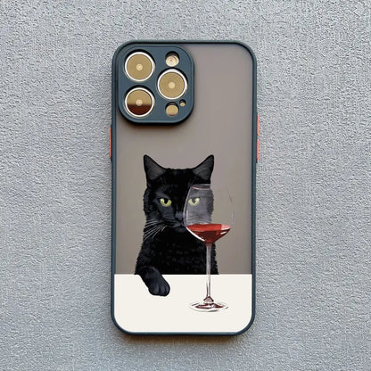 Funny Cat Daily Life Phone Case For iPhone 11 Case iPhone 12 14 Pro Max Mini 16 13 15 Pro Max 7 8 Plus XR XS X Shockproof Covers