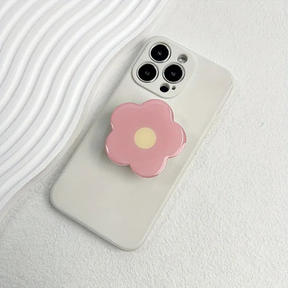 Clear Flower Folding Expandable Mobile Phone Grip Holder Socket Pocket Support for IPhone 16 Finger Ring Griptok Expanding Stand