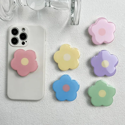 Clear Flower Folding Expandable Mobile Phone Grip Holder Socket Pocket Support for IPhone 16 Finger Ring Griptok Expanding Stand