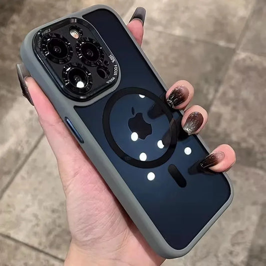 Luxury Acrylic Clear Magnetic For Magsafe Wireless Charge Case For iPhone 17 15 14 13 12 11 16 Pro Max Hybrid Shockproof Cover