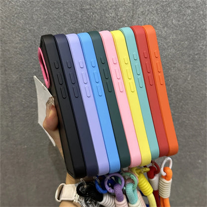 Luxury Wrist Strap Bracelet Lanyard Phone Case For iPhone 15 16 Pro Max 14 13 12 11 X XR XS Collision Color Lens Protector Cover