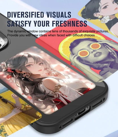 4-Inch NFC E-Ink Screen Phone Case – DIY Smart Cover for iPhone 13/14/15/16 Pro Max