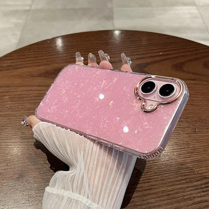 Luxury Rainbow Shell Glitter Laser Phone Case For iPhone 17 Air 16 Pro Max 15 14 13 12 11 Plus Clear Shockproof Plating Cover