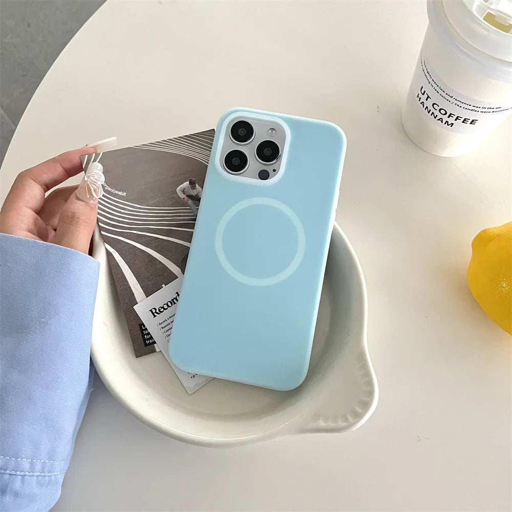 Luxury Jelly Liquid Silicone Magnetic For Magsafe Case For iPhone 17 Air 16 E 15 14 13 12 11 Pro Max Plus Shockproof Matte Cover