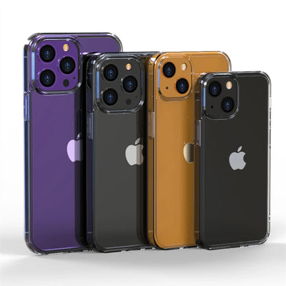 Original Transparent Tempered Glass Phone Cases For iPhone 16 14 11 12 13 15 Pro Max Plus Clear Hard Case Armor Shockproof Cover