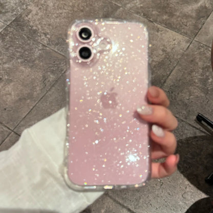 Luxury Glitter Transparent Bling Case For iPhone 17 Air 11 12 13 14 15 16 Pro Max X XR XS 7 8 Plus Shockproof Soft Bumper Cover