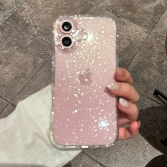 Luxury Glitter Transparent Bling Case For iPhone 17 Air 11 12 13 14 15 16 Pro Max X XR XS 7 8 Plus Shockproof Soft Bumper Cover