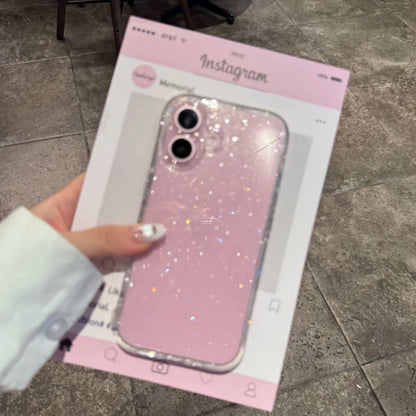 Luxury Glitter Transparent Bling Case For iPhone 17 Air 11 12 13 14 15 16 Pro Max X XR XS 7 8 Plus Shockproof Soft Bumper Cover